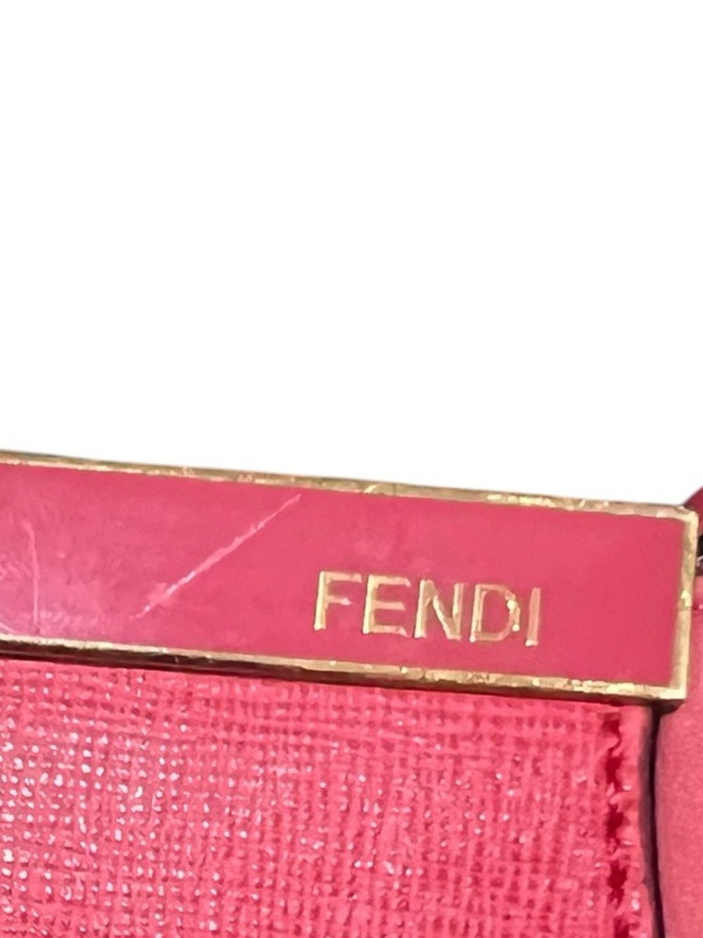 Fendi 2Jours Tote Satchel Bag Womens Medium Flamingo Pink w/ Shoulder Strap Tag - Picture 6 of 13